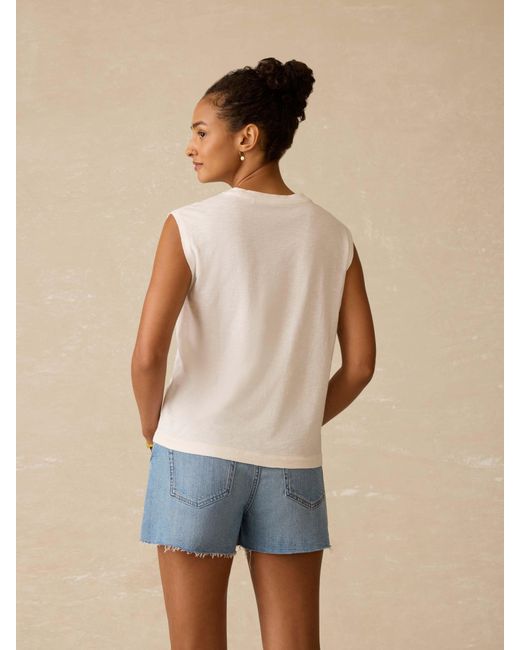 Faherty Brand Blue Surf Ghana Sunwashed Muscle Tank