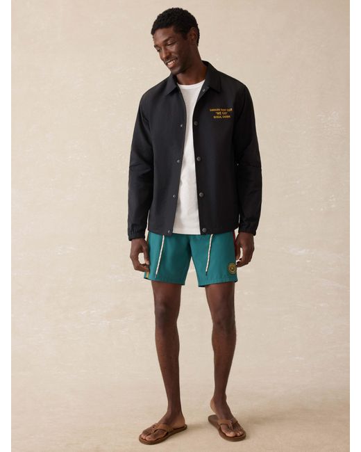 Faherty Brand Blue Surf Ghana Coaches Jacket for men