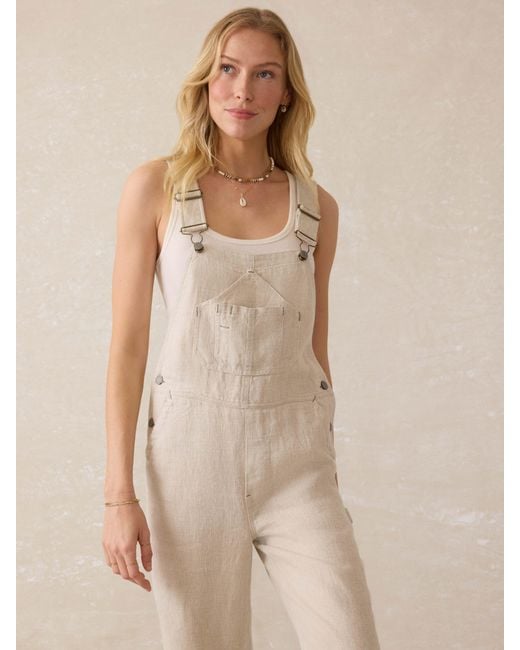 Faherty Brand Natural Twill Linen Overall