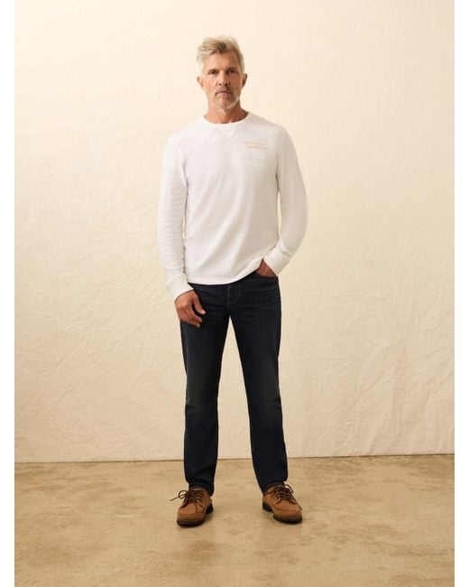 Faherty Brand Natural Nazare Sunwashed Organic Crew T-Shirt for men
