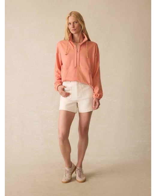 Faherty Brand Orange High Tide Terry Anorak Hoodie