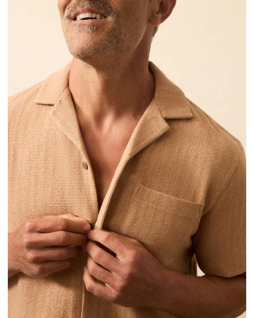 Faherty Brand Natural Short-Sleeve Oasis Shirt for men