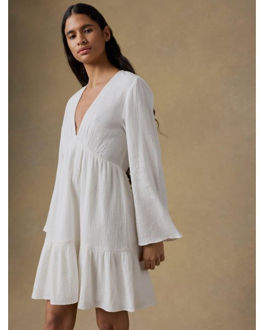 Faherty Brand Natural Dune Cotton Gauze Oceana Dress