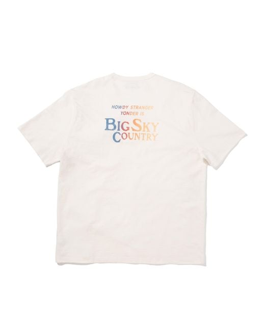 Faherty Brand White Big Sky Short-sleeve Crew T-shirt for men