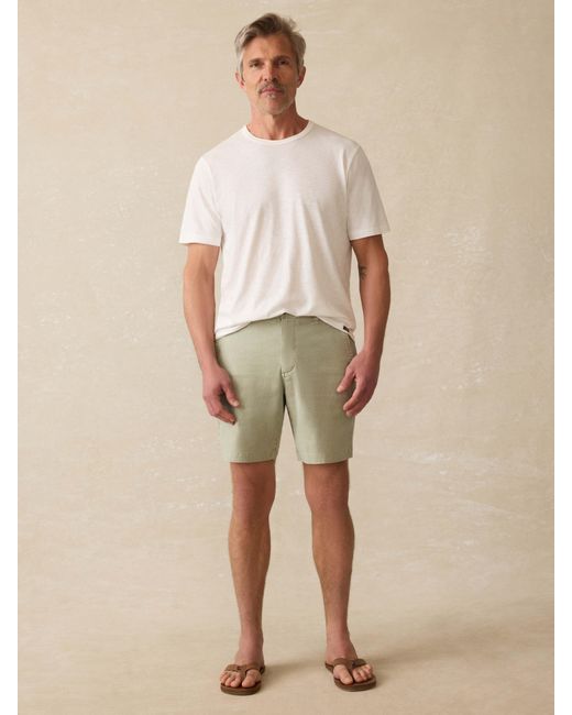 Faherty Brand Natural Tradewinds Linen Blend Short for men