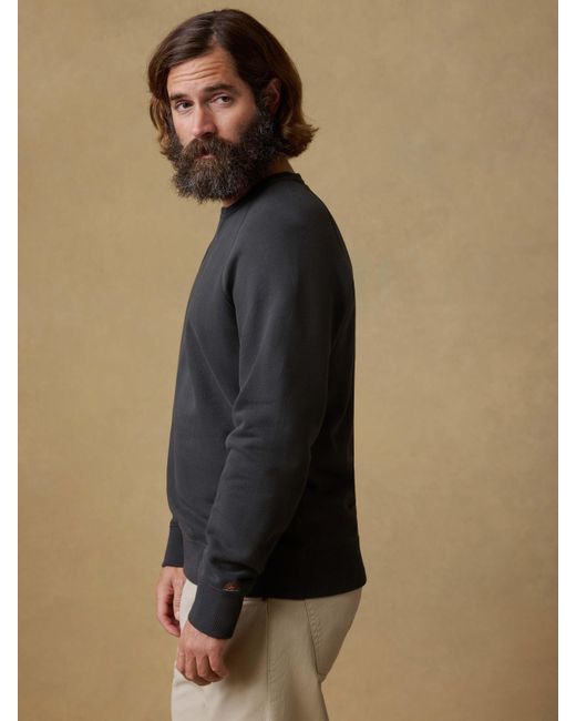 Faherty Brand Gray High Standard Fleece Crewneck T-Shirt for men