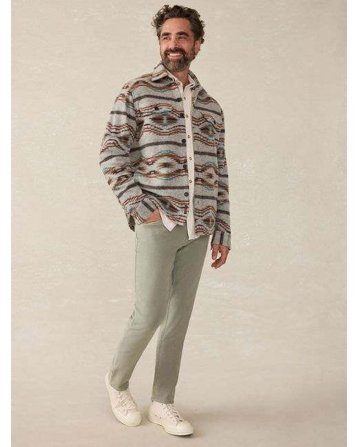 Faherty Brand Natural Stretch Terry 5-Pocket Athletic Fit Pants for men