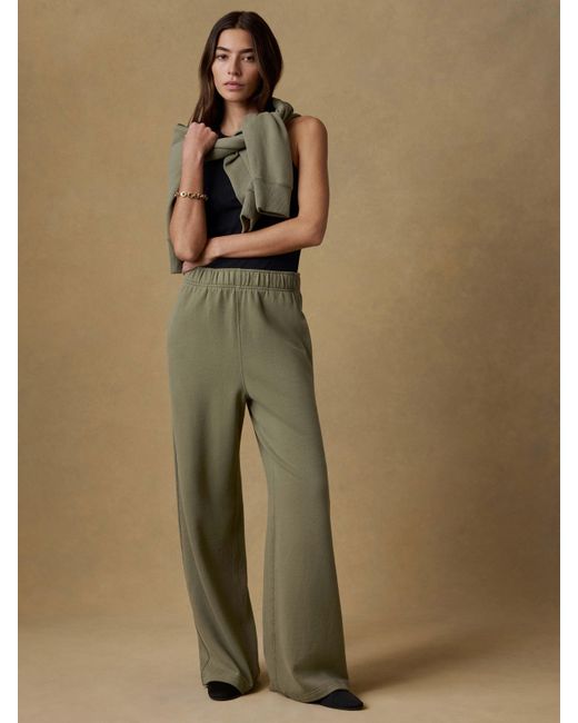 Faherty Brand Natural High Standard Fleece Wide Leg Sweatpant