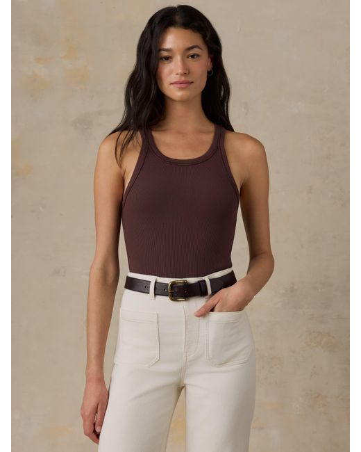 Faherty Brand Brown Surfside Rib Tank