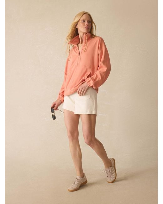 Faherty Brand Orange High Tide Terry Anorak Hoodie