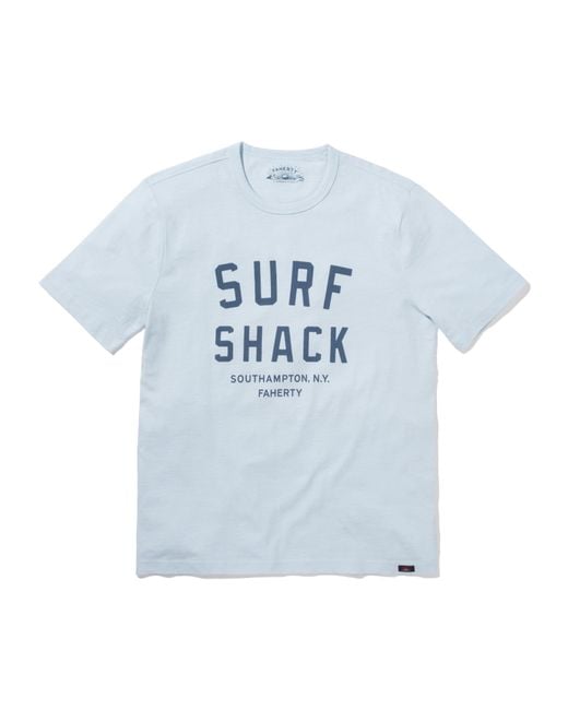 Faherty Brand Blue Southampton Short-sleeve Crew T-shirt for men