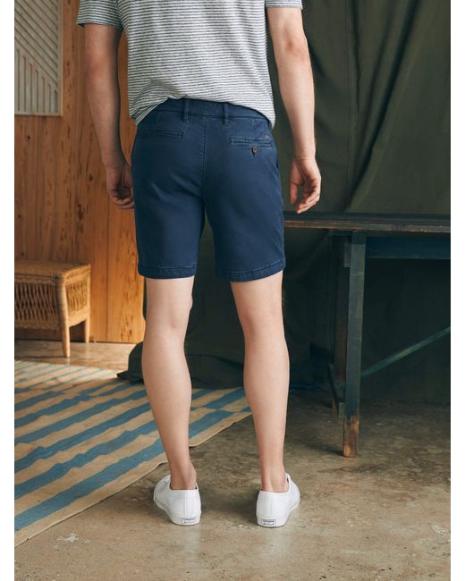 Faherty Brand Multicolor Coastline Stretch Chino Short (8" Inseam) for men