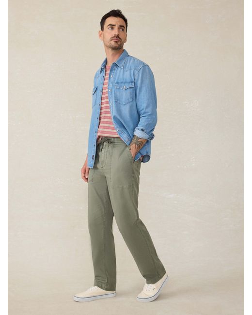 Faherty Brand Natural Dune Utility Pants for men
