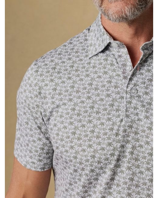 Faherty Brand Gray Short-Sleeve Movement&Trade; Pique Polo Shirt for men