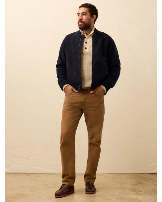 Faherty Range Fleece Lined Bomber Jackets in Blue for Men | Lyst UK