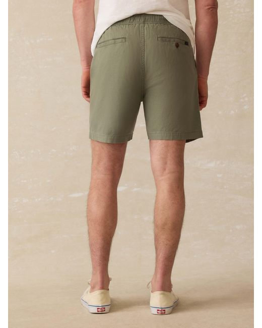 Faherty Brand Green Essential Drawstring Short for men