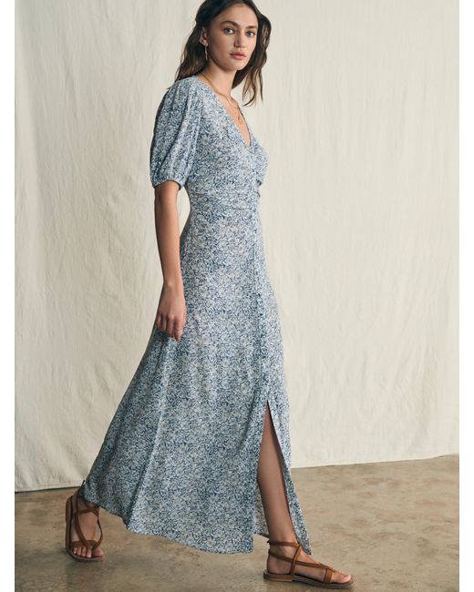 Faherty Brand Blue Sorrento Dress