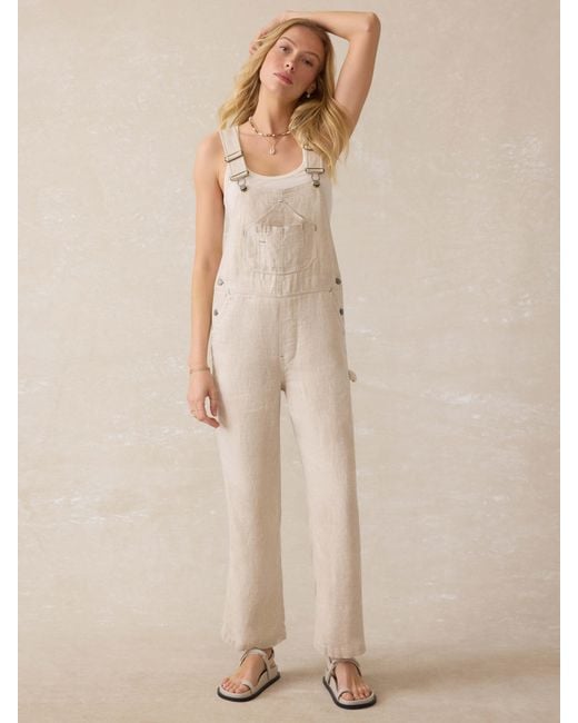 Faherty Brand Natural Twill Linen Overall