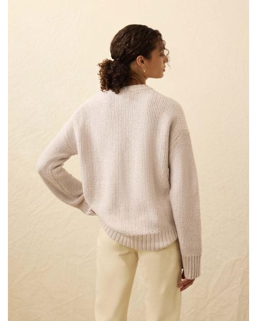 Faherty Brand Natural Heirloom Cotton Relaxed Crew Sweater