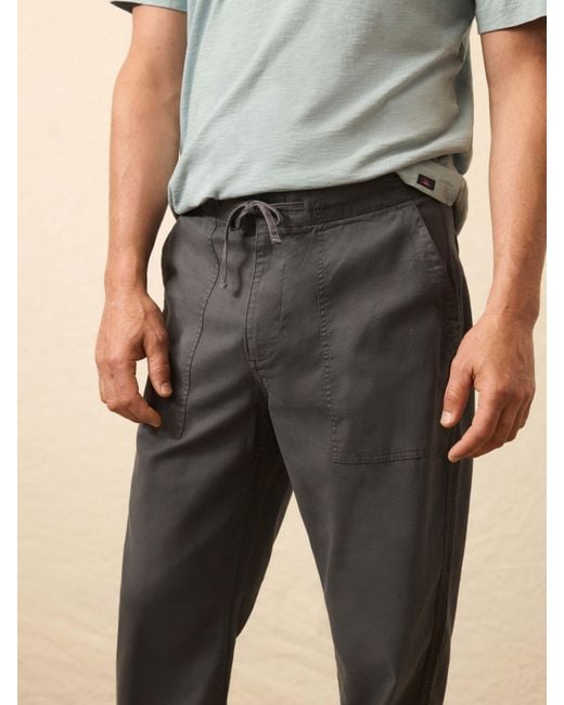 Faherty Brand Gray Dune Utility Pants for men