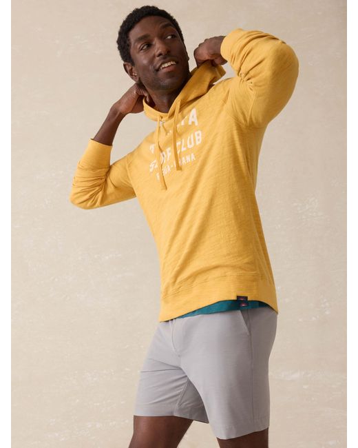 Faherty Brand Yellow Surf Ghana Sunwashed Organic Hoodie for men