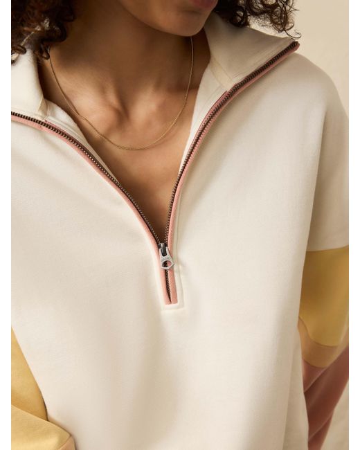 Faherty Brand Brown High Standard Fleece Quarter Zip