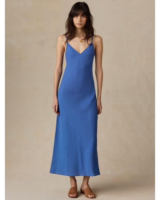 Faherty Brand Blue Mia Slip Dress