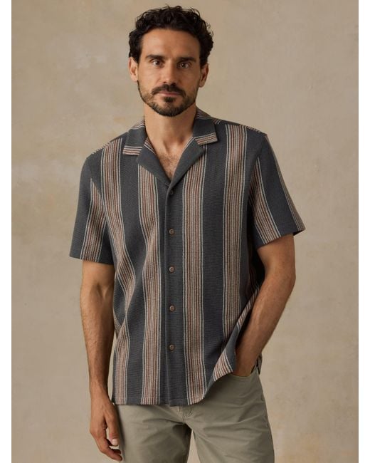 Faherty Brand Brown Short-Sleeve Oasis Camp Shirt for men