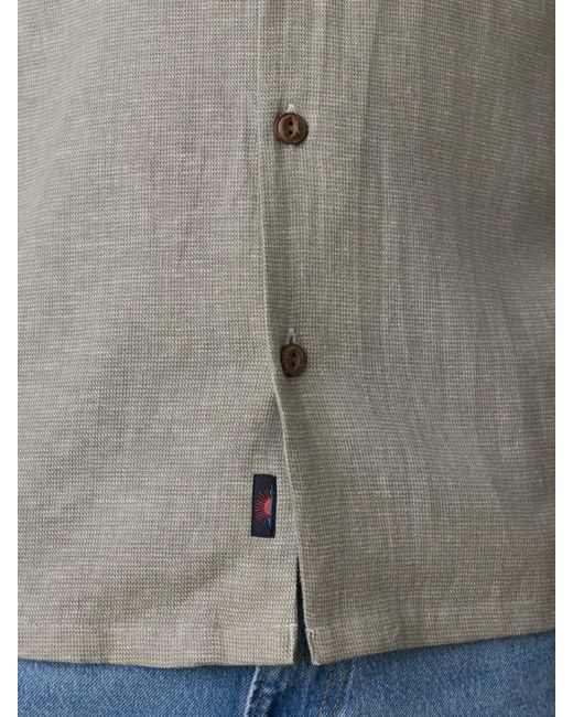 Faherty Brand Natural Short-Sleeve Breeze Camp Shirt for men