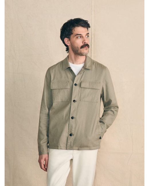 Faherty Brand Natural Movementtm Flex Linen Shirt Jacket for men