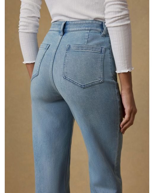 Faherty Brand Blue Stretch Terry Patch Pocket Pants