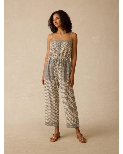 Faherty Brand Natural Catalina Jumpsuit