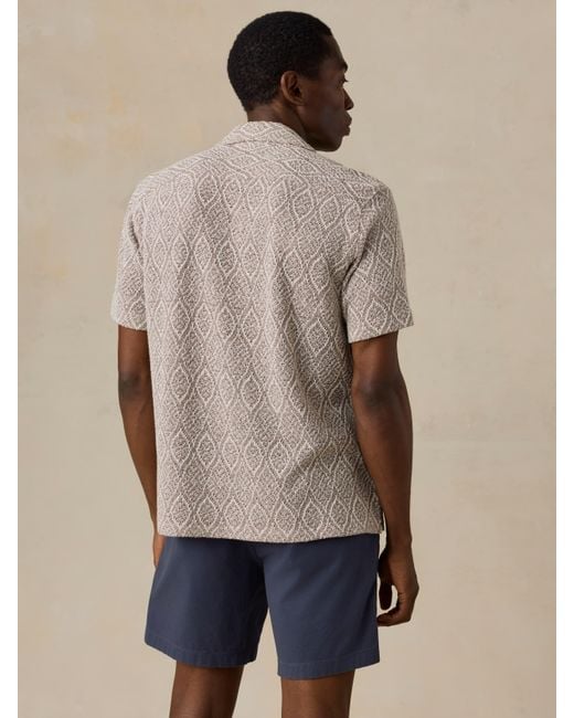 Faherty Brand Natural Short-Sleeve Oasis Camp Shirt for men