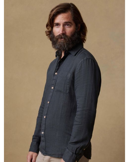 Faherty Brand Blue Laguna Linen Shirt (Tall) for men