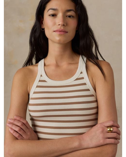 Faherty Brand Green Surfside Rib Tank