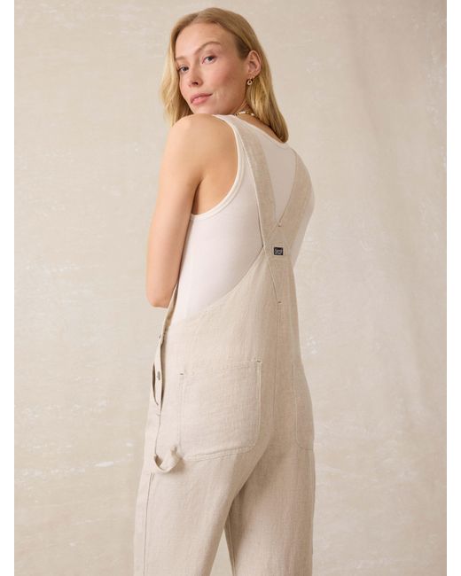 Faherty Brand Natural Twill Linen Overall