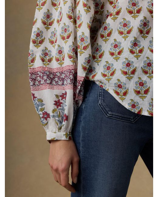 Faherty Brand White Suki Blouse