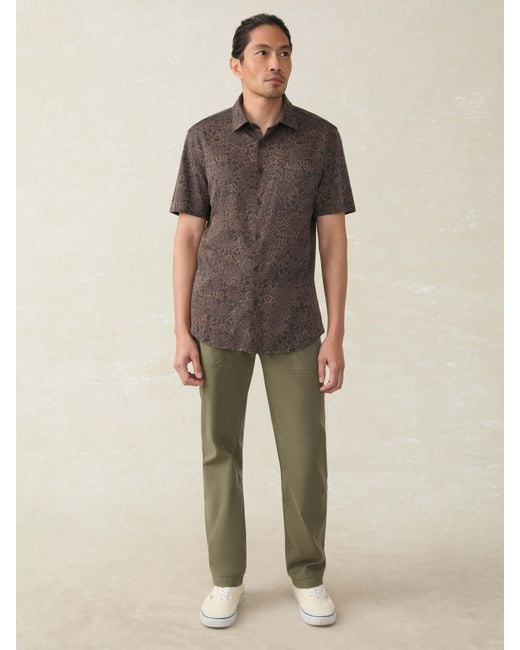 Faherty Brand Brown Short-Sleeve Hermosa Shirt for men