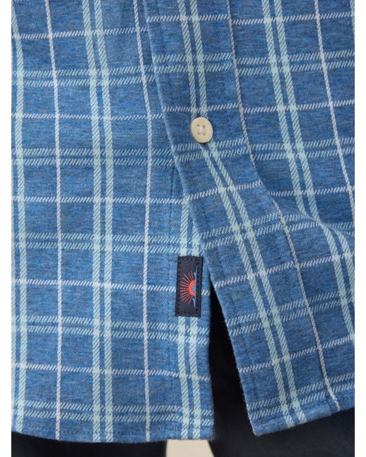 Faherty Brand Blue Coastline Knit Shirt for men