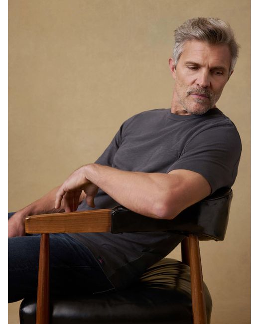 Faherty Brand Gray Sunwashed Regenerative Pocket T-Shirt for men