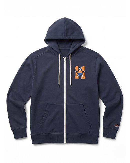 Faherty Brand Blue Jalen Brunson All-Star Weekend High Standard Fleece Zip Hoodie for men