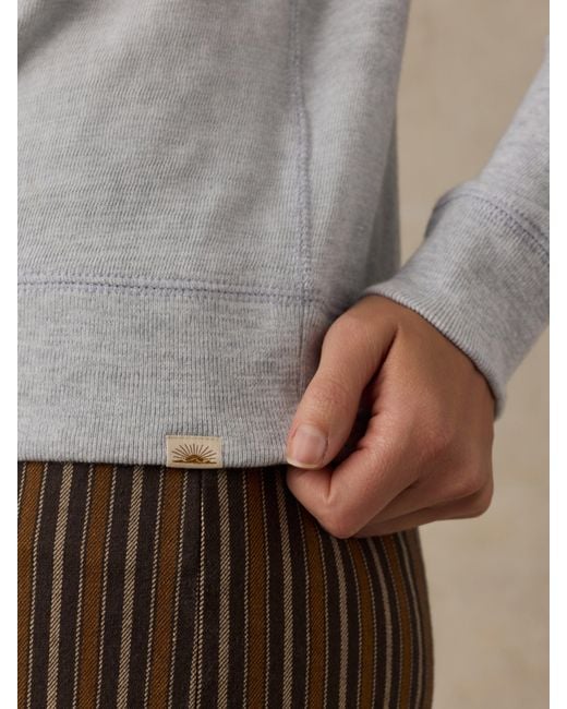 Faherty Brand Gray Sunwashed Organic Hoodie