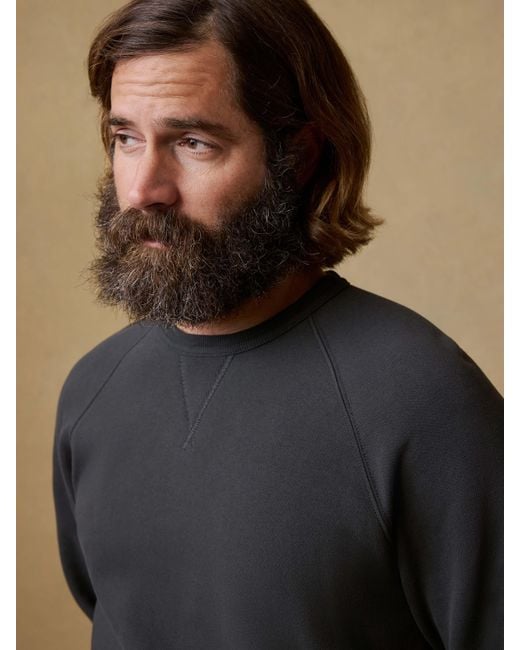 Faherty Brand Gray High Standard Fleece Crewneck T-Shirt for men