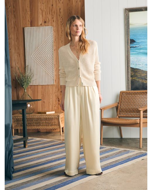 Faherty Brand Natural Sandwashed Silk Gemma Pants
