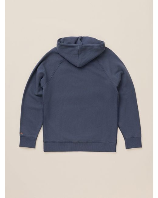 Faherty Brand Blue High Standard Fleece Hoodie for men