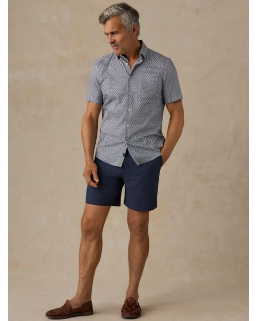 Faherty Brand Gray Short-Sleeve Movement&Trade; Monterey Shirt for men