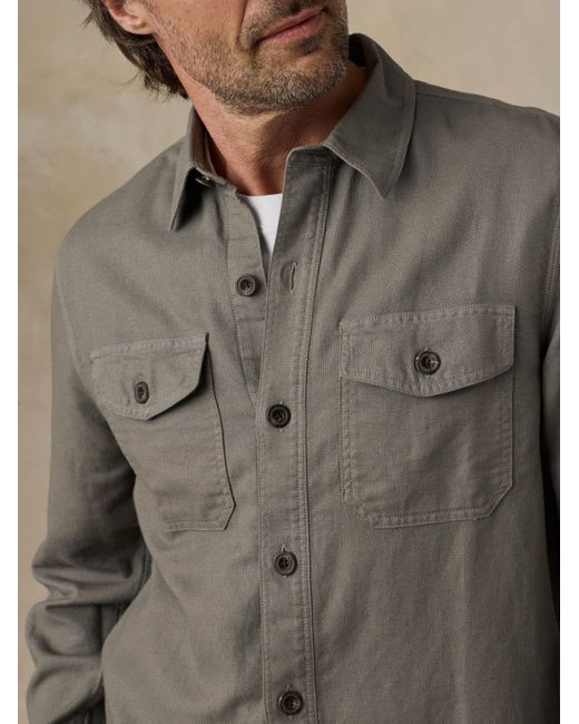 Faherty Brand Brown Tropic Surplus Shirt for men