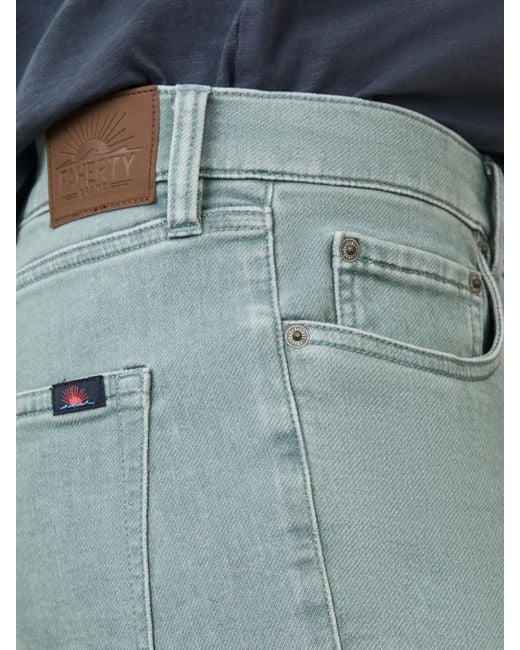 Faherty Brand Blue Stretch Terry 5-Pocket Pants for men