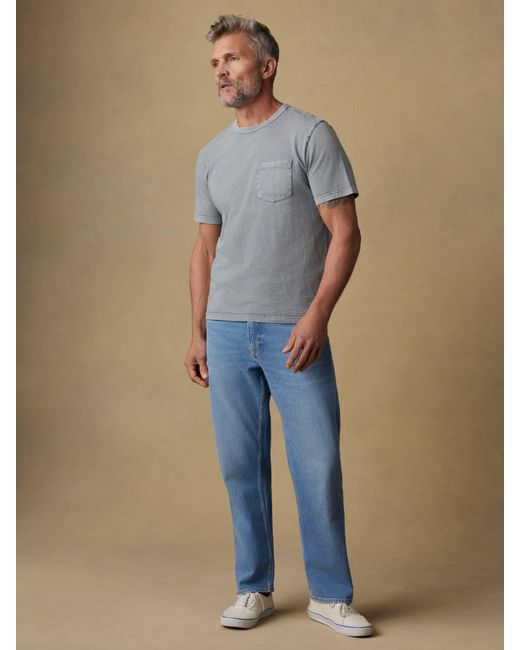 Faherty Brand Blue Original Cotton Denim Pants for men