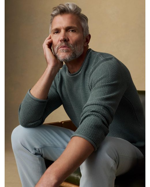 Faherty Brand Green Sunwashed Dockside Sweater for men